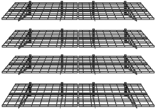 FLEXIMOUNTS 4-Pack 2x6ft 24-inch-by-72-inch Wall Shelf Garage Storage Rack Floating Shelves, Black, Classic Series