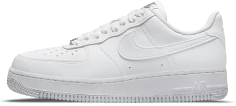Nike DC9486-101 Air Force 1 '07 Next Nature Donna, White/White-Black-Metallic Silver EU 42.5