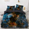 Luowei Bettwäsche 135x200cm Weltraum Galaxie Muster Bettbezug Set Mikrofaser Kinder Jungen Deckenbezug mit Reißverschluss und 1 Kissenbezug 80x80 cm – (Galaxy 2, 135 x 200 cm)