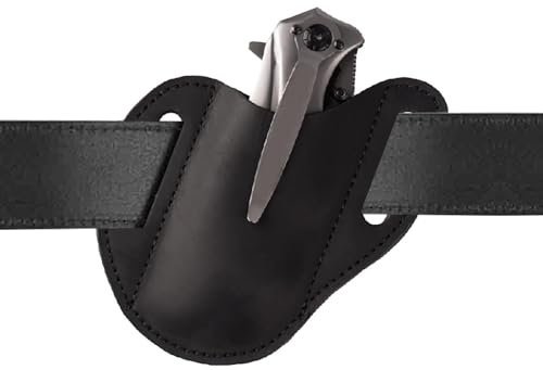Fukamou Porte-Poche | Étui Pochette en Cuir Fait à la Main avec Clip Ceinture - Ceinture Fourreau Couteaux en Cuir, étui Transport Couteaux Ouverts, Cadeaux pour Hommes