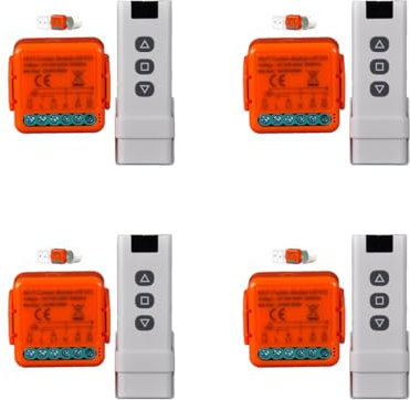 Interruttore Tapparelle WiFi, con Telecomandi RF e Modulo Ricevitore, Controllo Tapparelle Elettriche per Tende e Persiane, 433MHz Modulo Comando Timer, Smart Life Dispositivi (4)