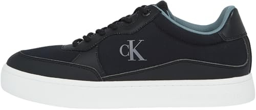 Calvin Klein Uomo Sneakers con Suola Preformata Classic Tech Ripstop Profilo Basso, Multicolore (Black/Bright White/Trooper), 44