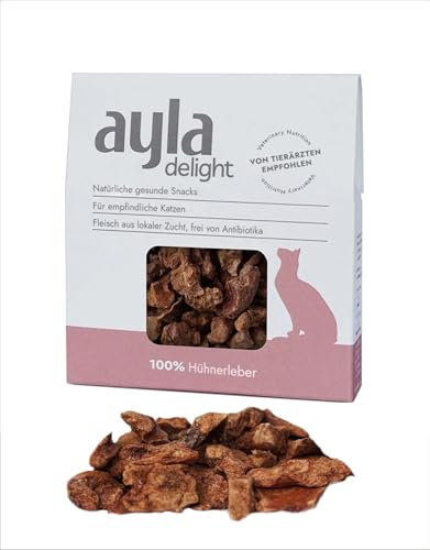 AYLA Delight Katzenleckerli | Hühnerleber | Gefriergetrocknet 28g
