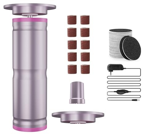 Removedor de callos eléctrico, velocidad ajustable, 850 RPM, lima para pies con discos de lija - Herramientas profesionales de pedicura para callos de piel muerta