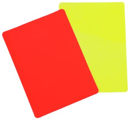 Domarkort - 8 x 11 cm röda och gula kort | Tillbehörssats för fotbollsdomare - Hållbara lätta varningsskyltar | Fotboll, spel, sport, coaching, träning