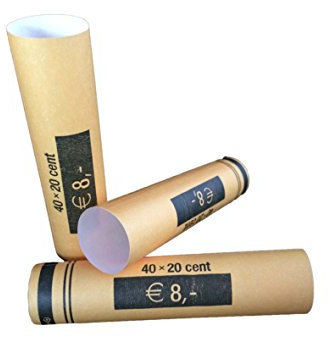 2000 x Münzhülsen für 40 x 0,20 € (orange)