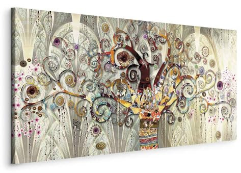 murando - Quadro Gustav Klimt 120x60 cm - 1 pezzo Stampa su Tela XXL Quadri Moderni Murale Moderno Grafica Decorazioni da Parete per il Soggiorno L'albero Della Vita Riproduzione l-A-0033-b-a