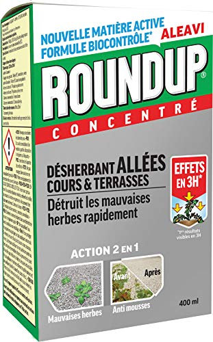 Roundup Désherbant Allées Cours et Terrasses Concentré 400ml