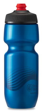 Polar Bottle - Breakaway - 24oz Wave, Deep Blue & Charcoal - Insulated Water Bottle for Cycling & Sports, Keeps Water Cooler Longer, Fits Most Bike Bottle Cages By HydraPak