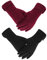 LAMA 2 Paar Damen Winter Touchscreen Handschuhe - Warmer Plüsch Gefüttert Winddicht Dicke Winterhandschuhe für Frauen und Mädchen - Schwarz + Rot