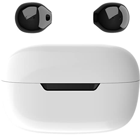 eleror Mini écouteurs Bluetooth sans Fil Petit Casque Semi-Intra-auriculaire avec étui de Charge Mains Libres pour iPhone et téléphones Android（Noir）