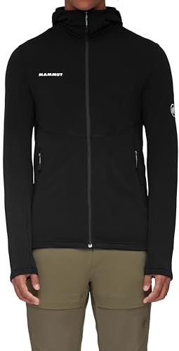 Mammut Aconcagua Light ML Hooded Jacket Men | Giacca da Uomo Leggera con Zip e Cappuccio | Nero, XL