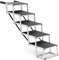 Wiesenfield WIE-PETSTEP-103 Hundetreppe Höhe: 81 cm 68 kg 5 Stufen Hunderampe Treppe Hundetreppe Auto