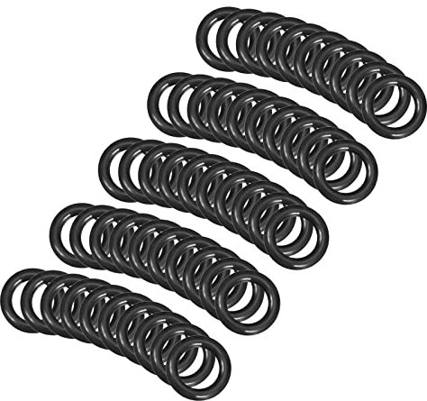 QUARKZMAN Nitrile Gomma O-Ring 8mm x 5mm x 1,5mm Guarnizioni di Tenuta Anelli Rubinetti Rotondo Guarnizione Rondella per Rubinetto Idraulica Riparazione Sigillatura Connessione, 50 Pezzi