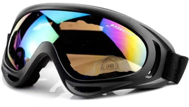 BECILES Ski Snowboard Brille, UV-Schutz Goggle, Motocross Brille Helmkompatible, Anti-Fog Skibrille, Sportbrille für Skifahren Motorrad Fahrrad Skaten, Unisex