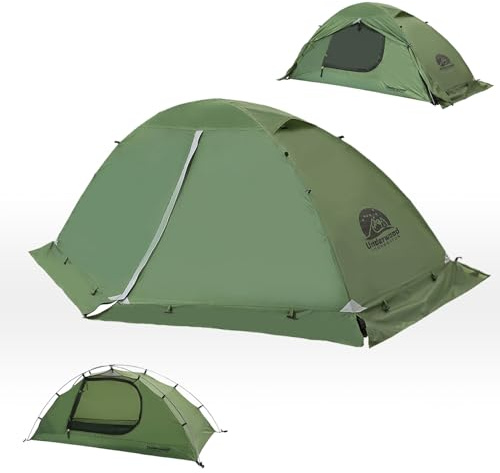 1/2 Man 4 Season Dome Camping Tent, Waterproof Lightweight Backpacking Tent | Ultralight,PU5000 Waterproof Rating,Snow-proof Wind-Resistant,Quick Easy Setup,Mountaineering Hiking Camping Outdoors