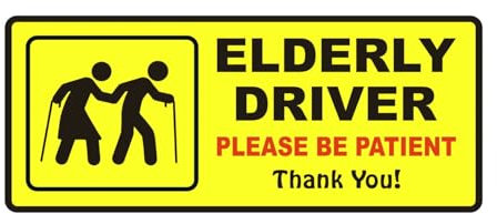 Funny Car Stickers Car Gifts for Men Women Funny Joke Birthday Gifts for Men Women Retirement Gifts Elderly Driver Please Be Patient