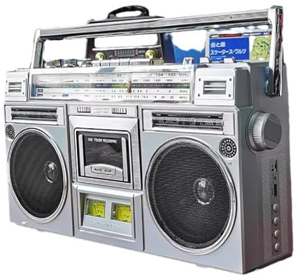 Boombox a cassette con radio AM/FM, streaming wireless, slot USB/Micro SD, ingresso AUX, uscita cuffie, converte le cassette in USB/SD - Lettore audio multifunzione.