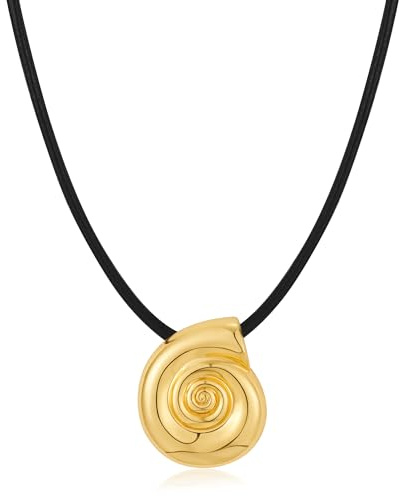 TOVABA Collana Conchiglie Donna Elegante, Collana Con Conchiglie Dorata con Dettagli di Perle, Collanas Donna Estiva Regolabile, Idea Regalo Estate