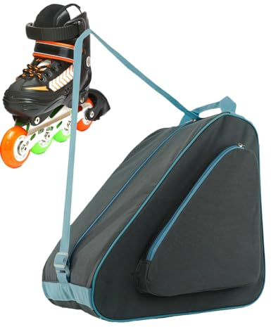 Borsa per pattinaggio su ghiaccio, con cinghie regolabili, impermeabile, per hockey, skate, da viaggio, per bambini, donne, uomini, giovani