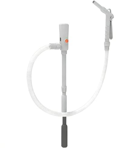 KBIBCK Pompa di Trasferimento Carburante – Doppia Alimentazione USB-C/AA, 2,8 GPM (10,6 L/min) Pompa a Trasferimento Elettrico, Arresto Automatico, per Benzina, Diesel