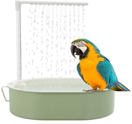 Fågeldusch För Fåglars Bad Automatisk Fågeldusch Med Rinnande Vatten | med Pump och Rinnande Vatten Fågelbad För Undulat Conure Bur Mark Små Medelstora Fåglar