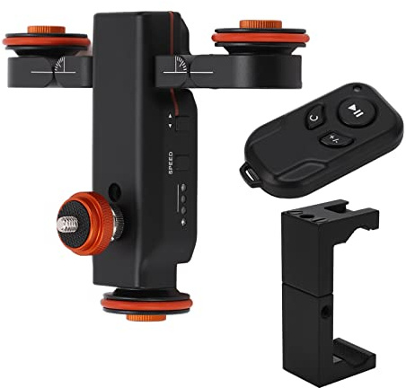 Yanmis Kamerawagen, Motorisierter Schieber mit 3-Gang-Getrieben und Fernbedienung, Kompatibel mit Spiegellosen DSLR-Kamerahandys, für Vlog-Videoaufnahmen