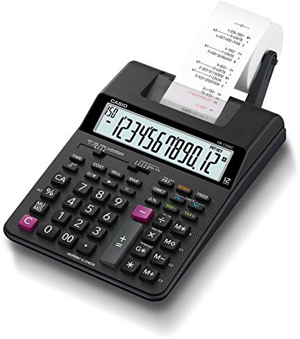 Casio HR-170RC Printing Calculator – 12-Digit Display | 2-Color Print, Reprint & Correction | Ideal for Bookkeeping, Accounting & Tax Work