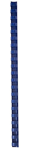 Alevar Dorsi in Plastica a Spirale per Rilegatura, 21 Anelli Diametro 14 mm, Formato A4, Capacità da 81 a 100 Fogli, Colore Blu, Confezione da 100 Pezzi