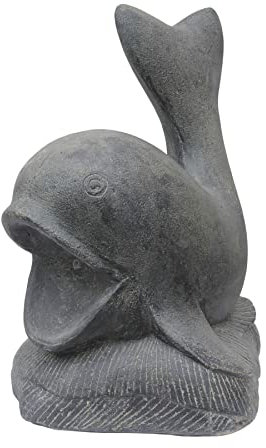STONE art & more XXL Fisch Wasserspiel Wasserspeier Brunnen 68cm Steinfigur Steinguss frostfest