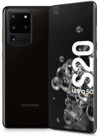 Samsung Galaxy S20 Ultra Smartphone, 5G, Display 6.9 Dynamic AMOLED 2X, 4 Fotocamere Posteriori, 128 GB Espandibili, RAM 12 GB, Batteria 5000 mAh, Hybrid SIM/eSIM, Nero