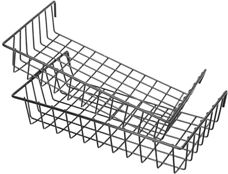 Alipis 2piezas Cesta Almacenaje De Rejilla Cestas Colgantes Prácticas Organizadores De Pared