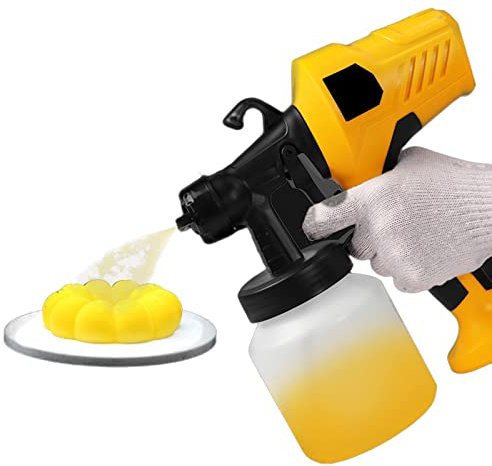 HMWOKPOT Adjustable Flow Chocolate Spray Gun, 500W Manual Dessert Sandblasting Machine Electric Paint Sprayer for Outdoors, Painting Projects,UK Plug