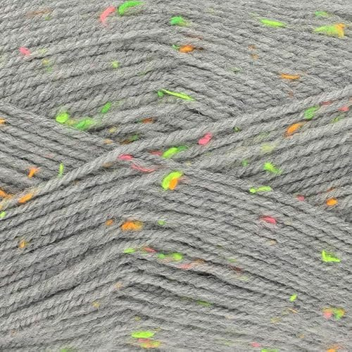 King Cole Big Value Tweed DK Yarn - 100g Ball - Premium Acrylic Wool for Knitting & Crochet - Double Knit (3660 Disco)