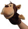 Proumhang Handpuppen für Kinder,Weiche Plüsch Zoo Tier Puppe für Kinder Kleinkinder Jungen Mädchen,Für phantasievolles Spiel,Showtheater,Partyzubehör (große bewegliche Münder) Affe 25cm