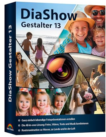 Diashow Gestalter 13 - Erstellen von Fotos, Videos und Musik für Win 11, 10, 8.1, 7