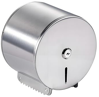 NICEME Distributeur de Serviettes en Papier - Distributeur de Serviettes en Acier Inoxydable verrouillable - Porte-Papier Toilette Professionnels - Diamètre 149mm Broche 30mm
