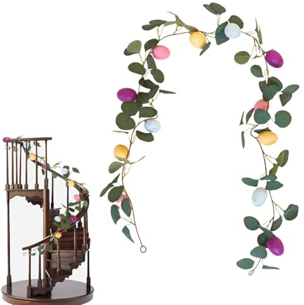 Coronas De Primavera para Puerta Principal Guirnalda con Huevos Decorativos