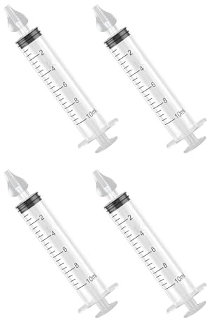 KEMUZ 4Pcs Siringa per Lavaggi Nasali Bambini 10 ml,Baby Doccia Nasale Sicuro e Confortevole, Irrigazione Nasale Riutilizzabile Portatile Aspiratore Nasale con 4 Pcs punta in silicone morbido