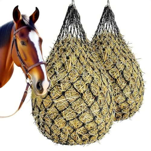Filets à Foin,Filet à Foin pour Chevaux,Mailles Serrées,Filets pour Aliments pour Animaux,Contrôlez la Vitesse D'alimentation,Mailles Serrées pour Réduire le Gaspillage de