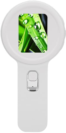 Fafeims Microscopio Digitale Portatile con Luce LED Ingrandimento 200X Sorgente Luminosa a Doppio Colore Schermo da 2 Pollici per Esperimenti Scientifici Strumento Educativo per Insegnanti e
