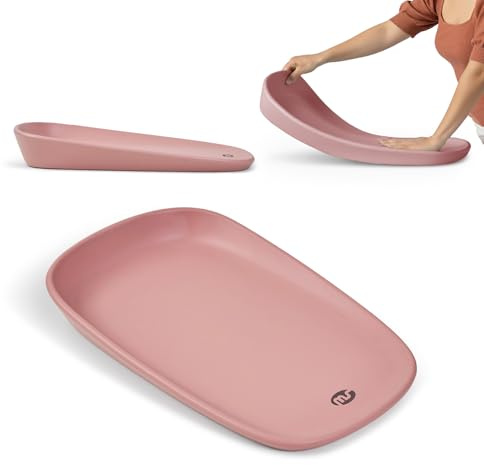 Ms BabyWorld FOAMY - Matelas à langer antidérapant en EVA - Imperméable, facile à nettoyer, compact pour les voyages et une utilisation quotidienne - De 0 m à 12 mois - 67 x 41 x 10 cm (Saumon)