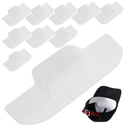 Fodere antisudore per cappelli da 100 pezzi Fodere assorbenti per elmetti per berretti Morbide appiccicose usa e getta per magliette per berretti da baseball