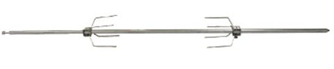 Easyricambi Asta SPIEDO Quadrata da 8MM Lunghezza 815MM + Due FORCHETTE Barbecue GIRARROSTO