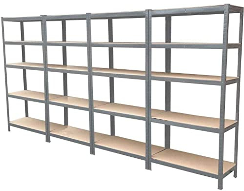 Lucn Étagère de rangement pour charges lourdes - Étagère enfichable - Établi de cave - Charge maximale : 875 kg - 200 x 100 x 50 cm - Galvanisée