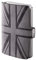 I-CLIP Original Kreditkartenetui mit Geldklammer - Slim Wallet - Leder Geldbörse - Premium Portemonnaie - Kartenetui - Union Jack Urban Grau