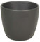 INNA-Glas Keramik Blumentopf, Ø12cm, 9,8cm, anthrazit, matt - Pflanzentopf/Übertopf