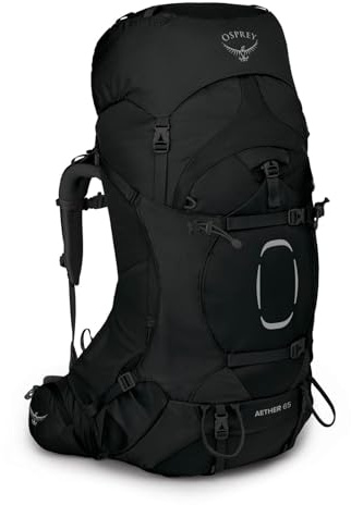 Osprey Aether Men's Backpack, 65L, Black, S/M
