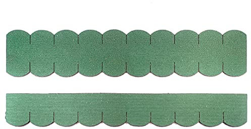 2 Sets Dachschindeln Rund (41 mm) grün 0,70 m² Manufaktur Martinshof Schindelstreifen, Biberschwanz, Dachdeckung, Vogelhaus, Insektenhotel, Schindeln