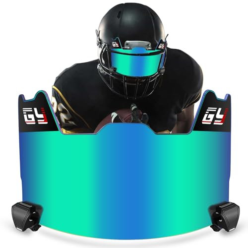 GY Profi Fußballhelm Visier für Jugendliche und Erwachsene, Revo Grün